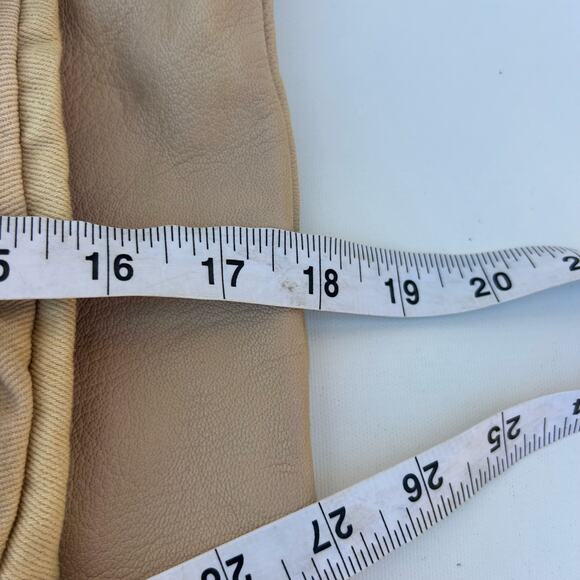 Free People Sierra Leather Woven Removable Clutch Tote Purse Beige Bag Tan - Picture 14 of 14